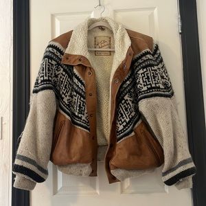 Vintage M. Julian Adventures leather sweater jacket